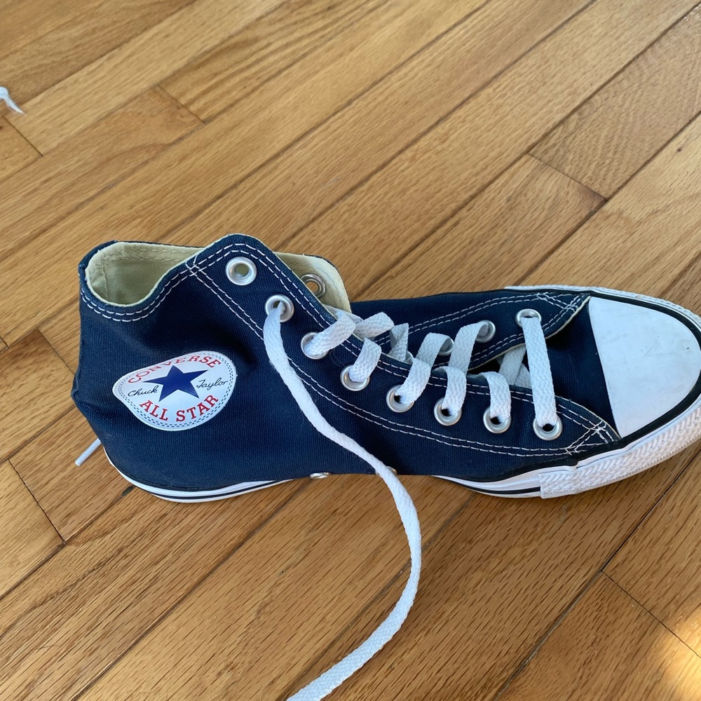 Navy Blue Hightop Sneakers
